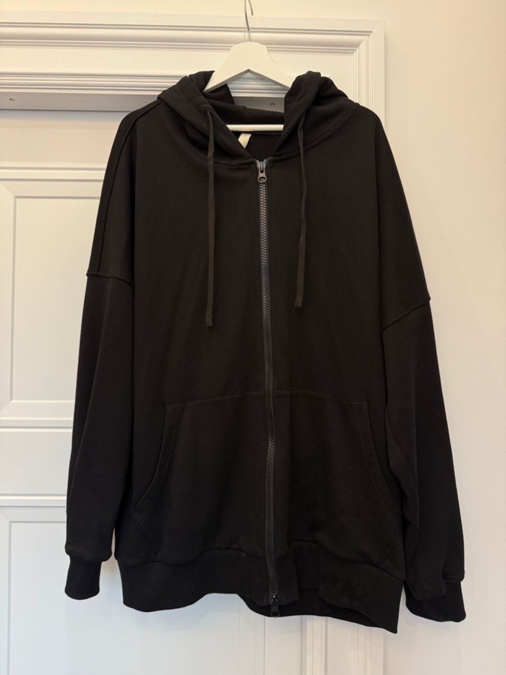 NAP LOUNGEWEAR OVERSIZED HOODIE BLACK SMALL EUC RARE STYLE ZIP UP